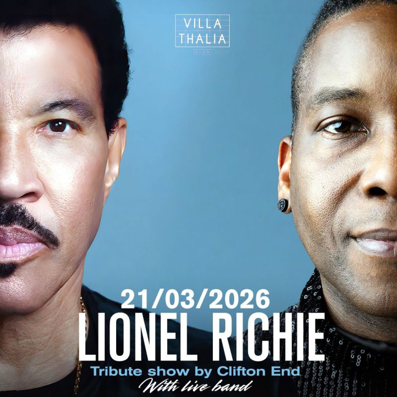 Lionel Richie Tribute Show op 21 maart 2026 in Villa Thalia, Rotterdam